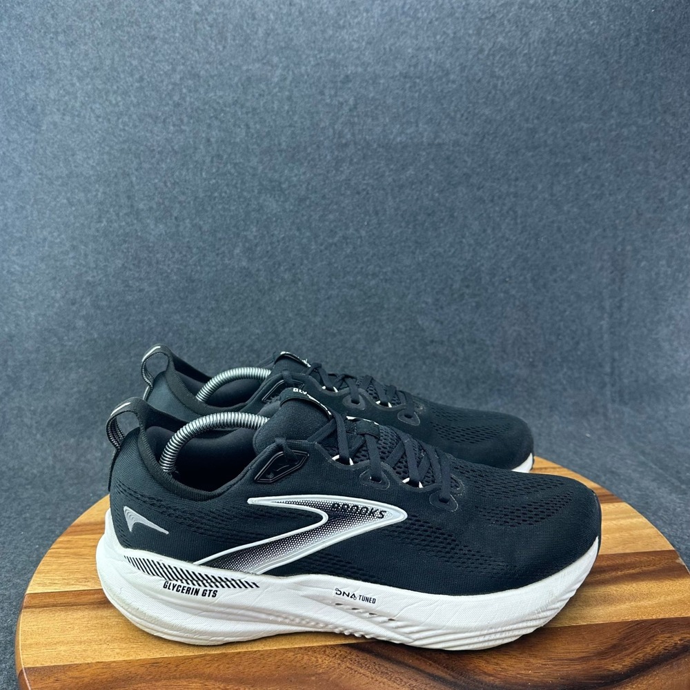 Brooks Glycerin GTS 22 Mens Running Shoes Black White 11.5 D 1104461D090